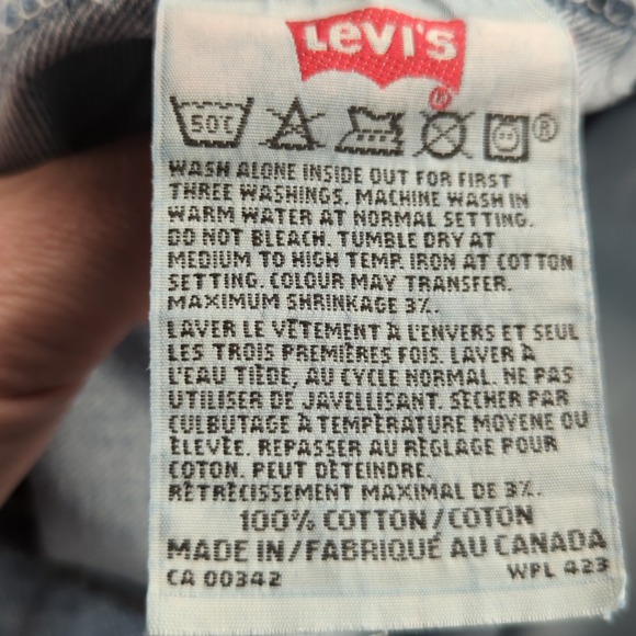 Vintage Levis 501 Jeans Mens 36x32 (Fits 34x31) Blue Light Wash 2001 Y2K Canada - Picture 5 of 12